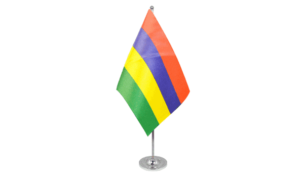 Mauritius Satin Table Flag